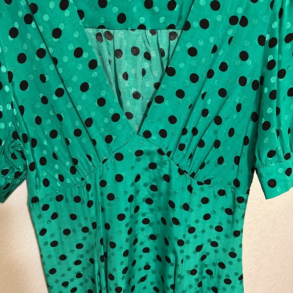 Topshop Spot Swing Tea Dress Size 6 - Picture 3 of 7